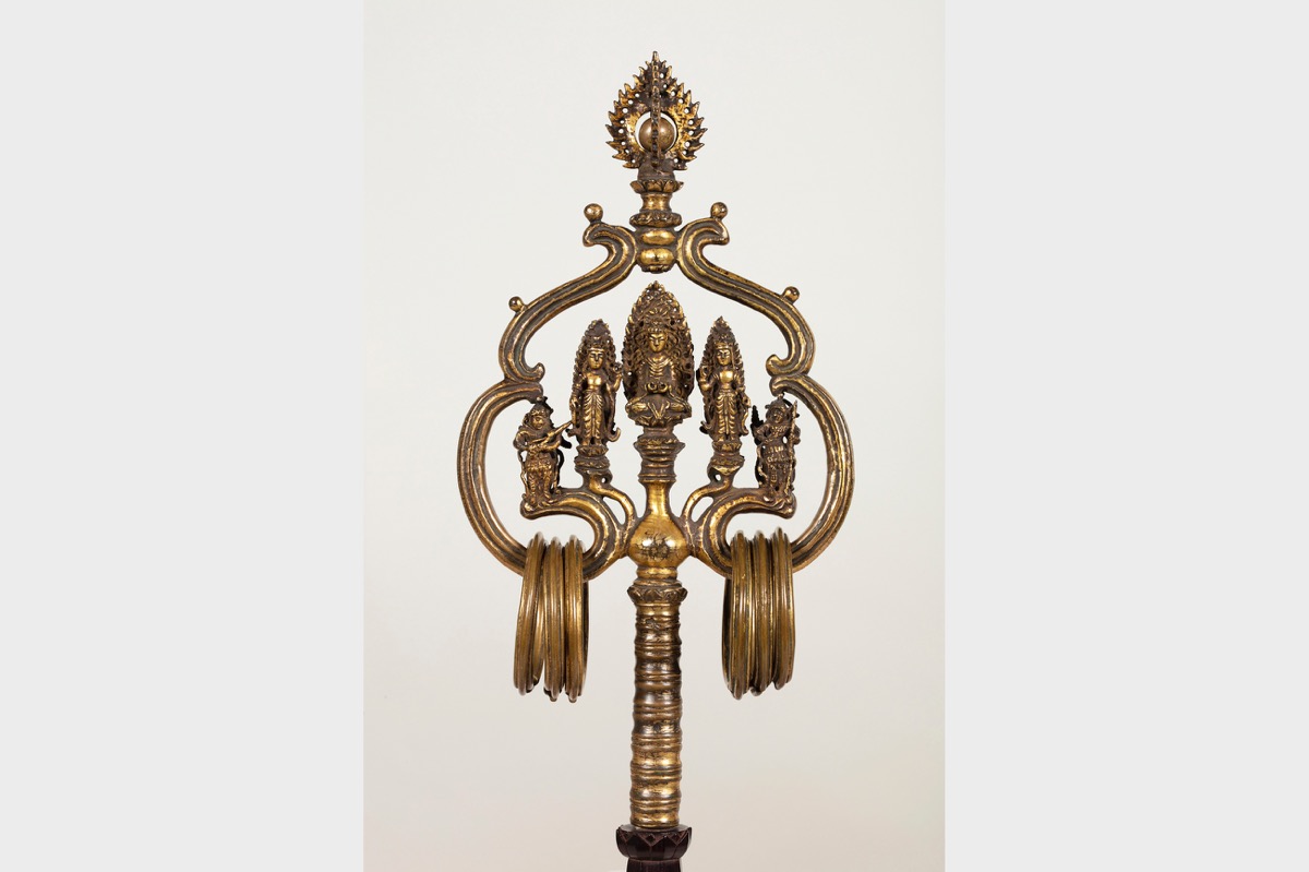 Gilt Copper Scepter (shakujo) Head