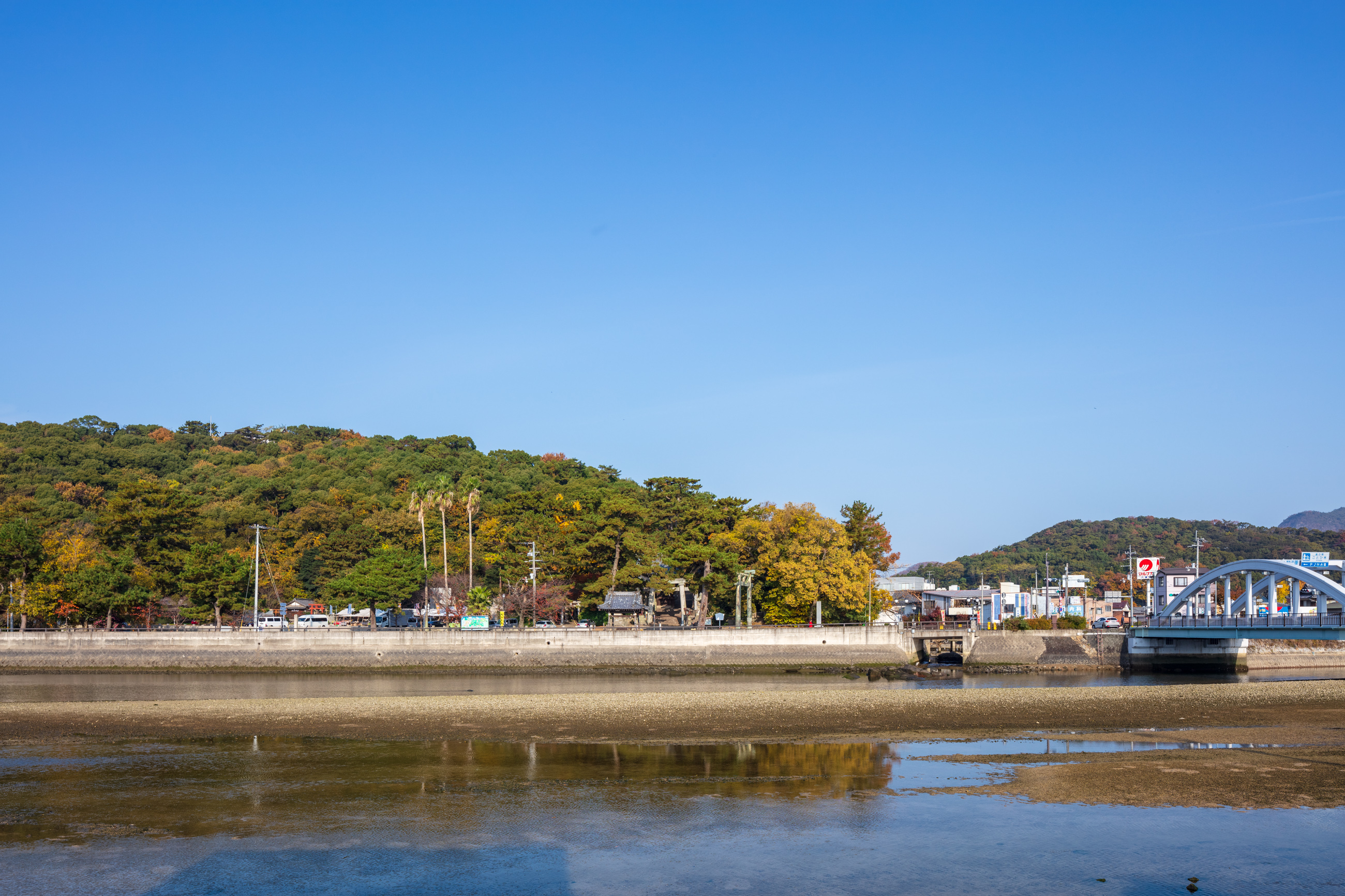 写真03：고토히키야마 산과 산카바시 다리